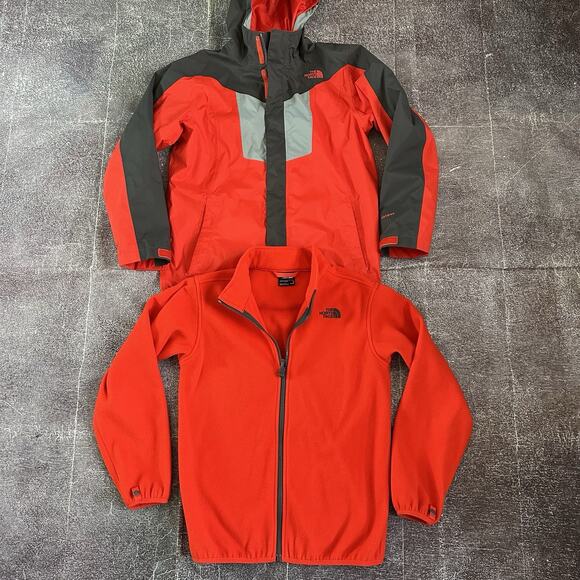 Boy's The North Face Gray Red Triclimate 3 In 1 Hyvent Winter Coat Jacket Sz L